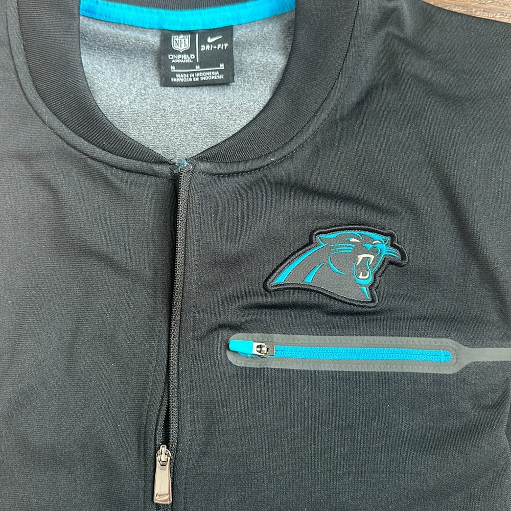 Nike dri-fit Carolina Panthers NFL half zip jacket. Size: medium. Worn once. - Picture 2 of 3